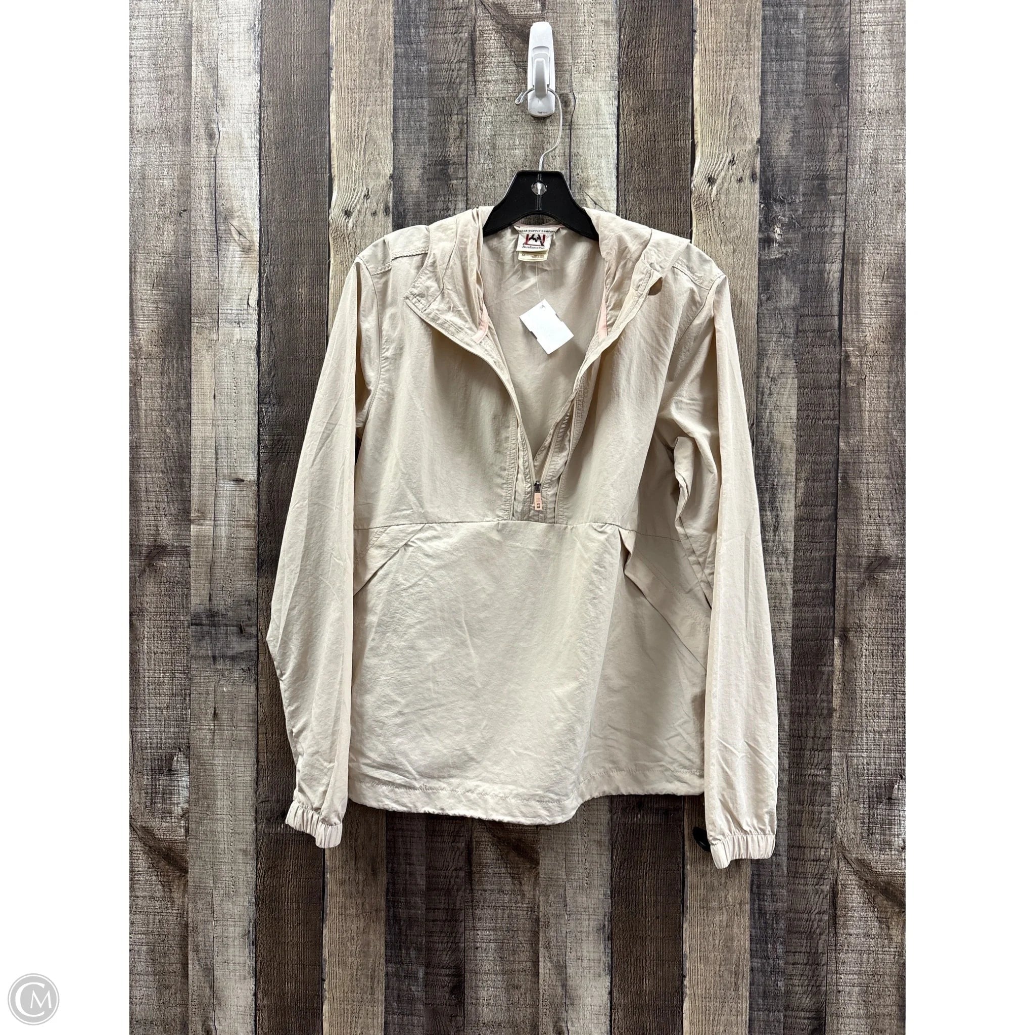 Jacket Windbreaker By Avalanche In Beige, Size: M