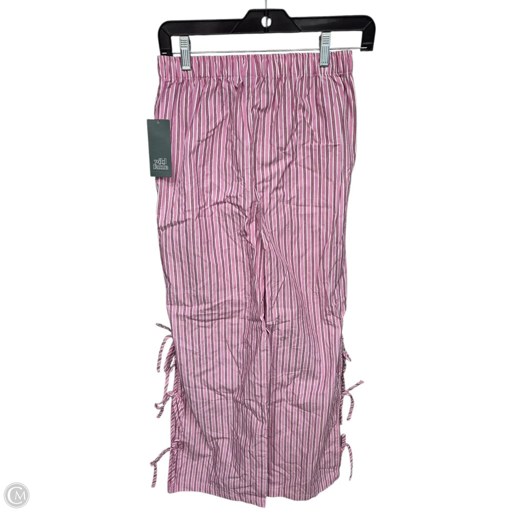 Pants Lounge By A New Day In Pink & White, Size: S