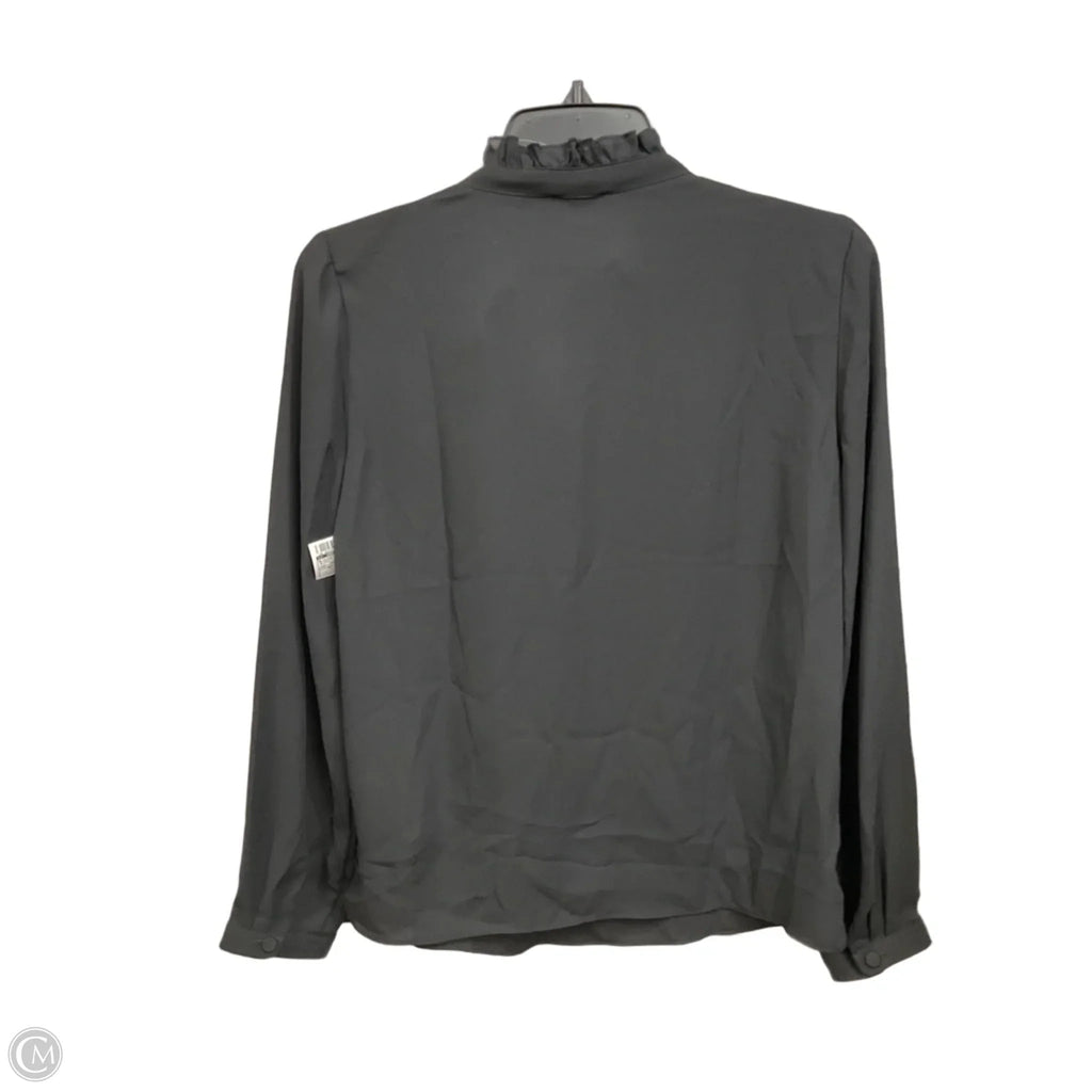 Blouse Long Sleeve By J. Crew In Black, Size: Sp