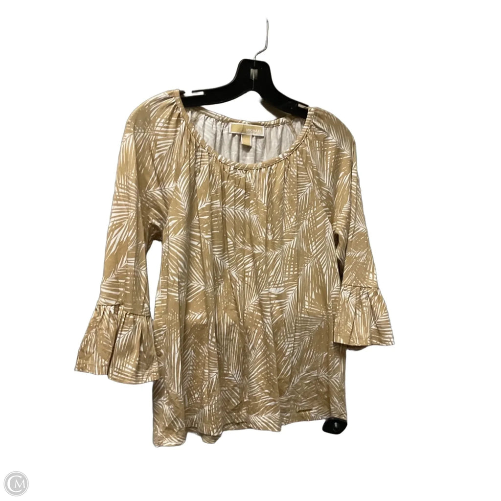 Top Long Sleeve By Michael By Michael Kors In Tan, Size: S