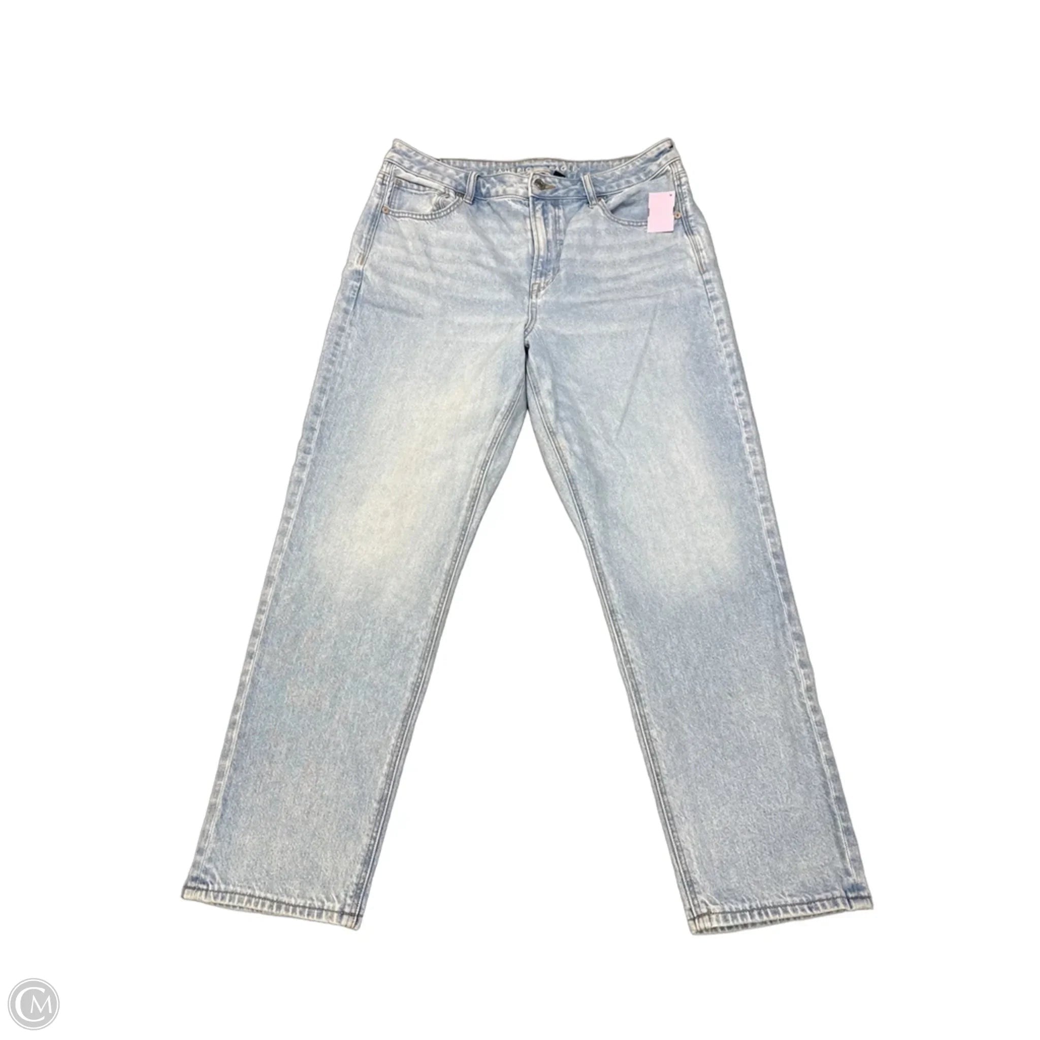 Jeans Straight By American Eagle In Blue Denim, Size: 12p