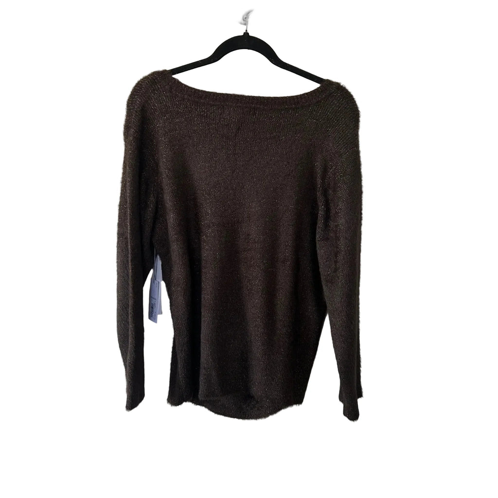 Sweater By Liz Claiborne In Brown, Size: Xl