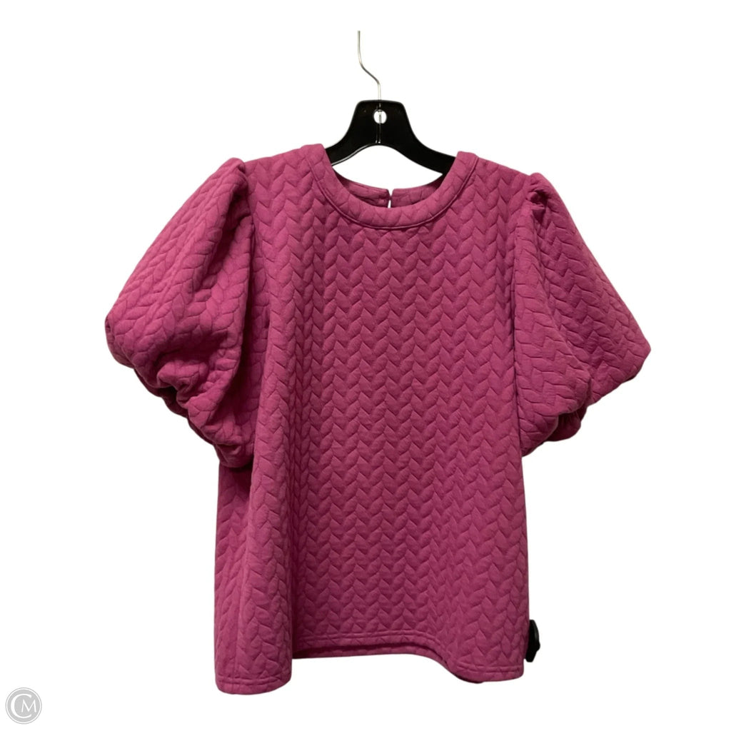 Top Short Sleeve By Thml In Purple, Size: M