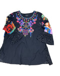 Top Ls By Calessa In Black, Size:Xl