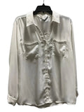 Blouse Long Sleeve By Maurices In White, Size: Xl