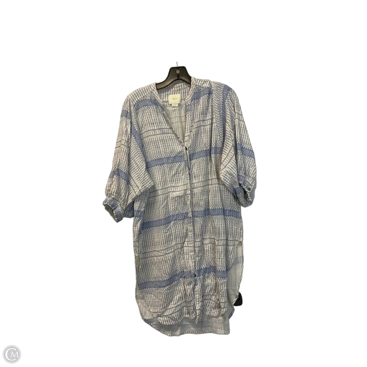 Dress Casual Midi By Maeve In Blue & White, Size: S
