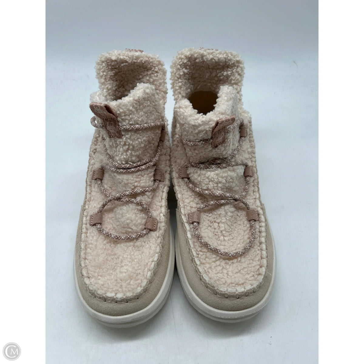 Boots Ankle Flats By Hey Dude In Cream, Size: 7