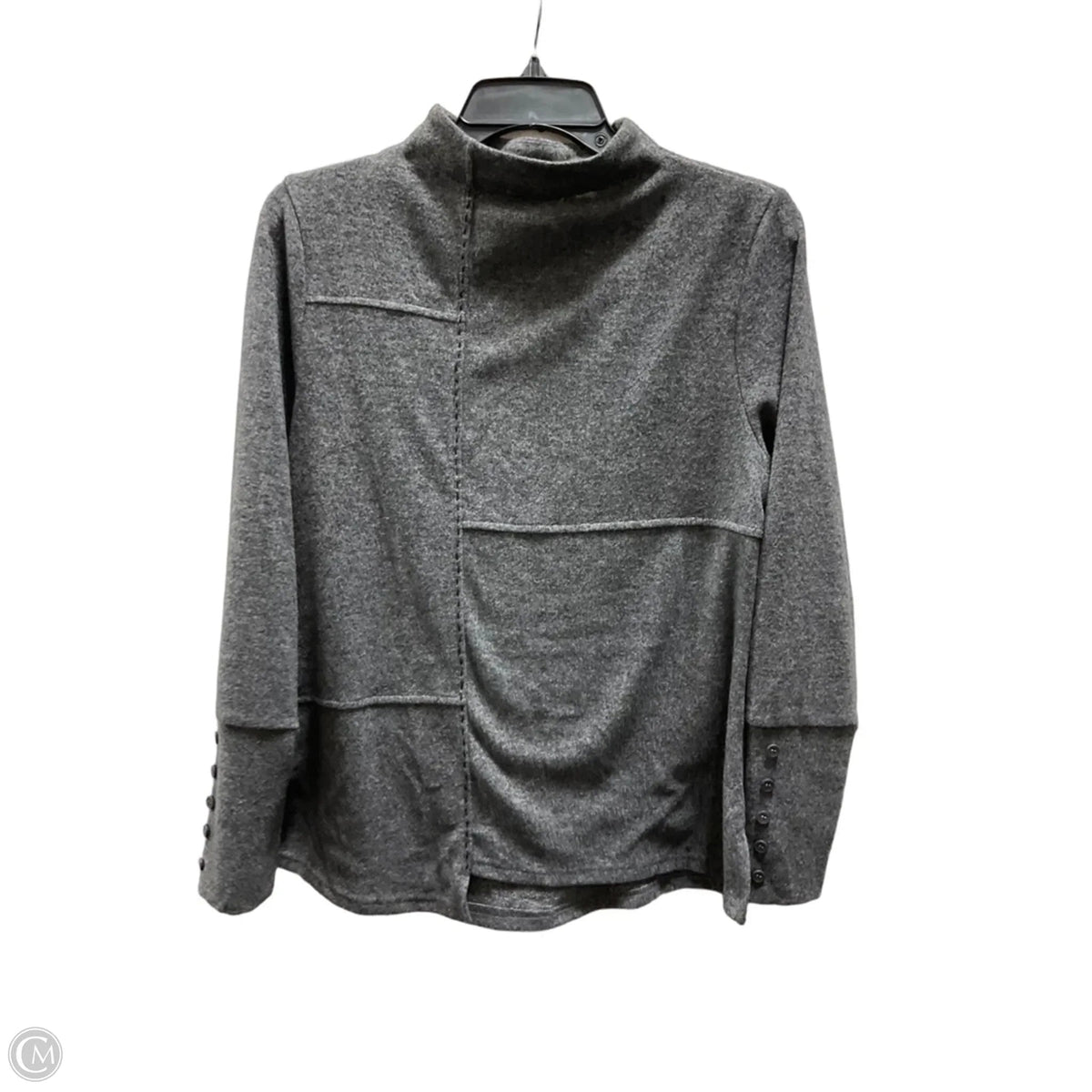 Top Long Sleeve By Shana In Grey, Size: Xs