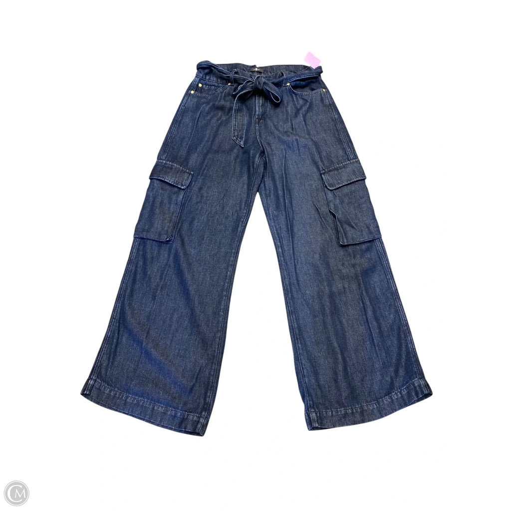Jeans Wide Leg By 7 For All Mankind In Blue Denim, Size: 14