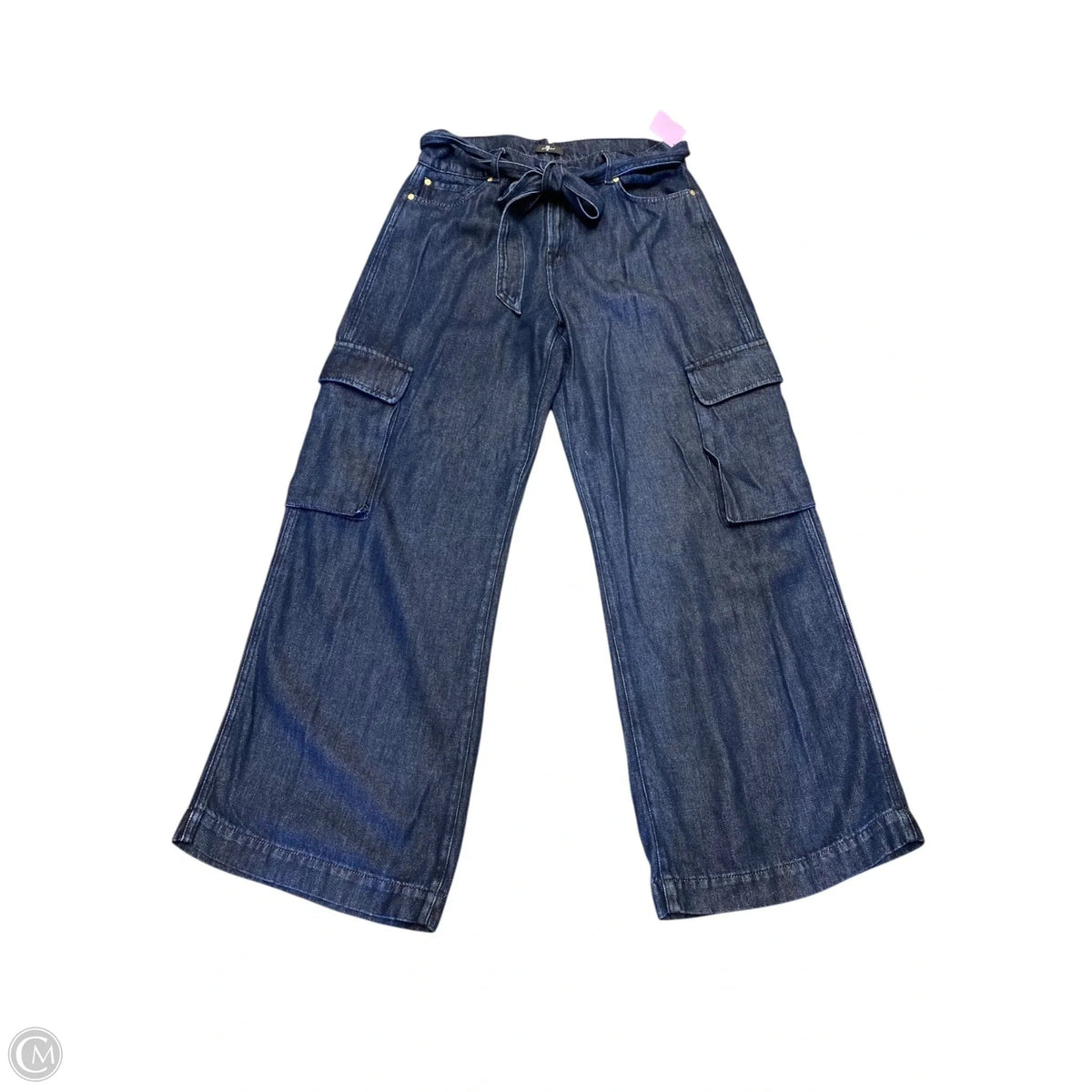 Jeans Wide Leg By 7 For All Mankind In Blue Denim, Size: 14