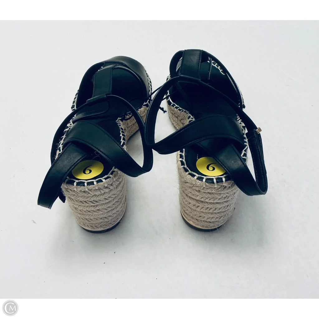 Sandals Heels Wedge By Franco Sarto In Black, Size: 9