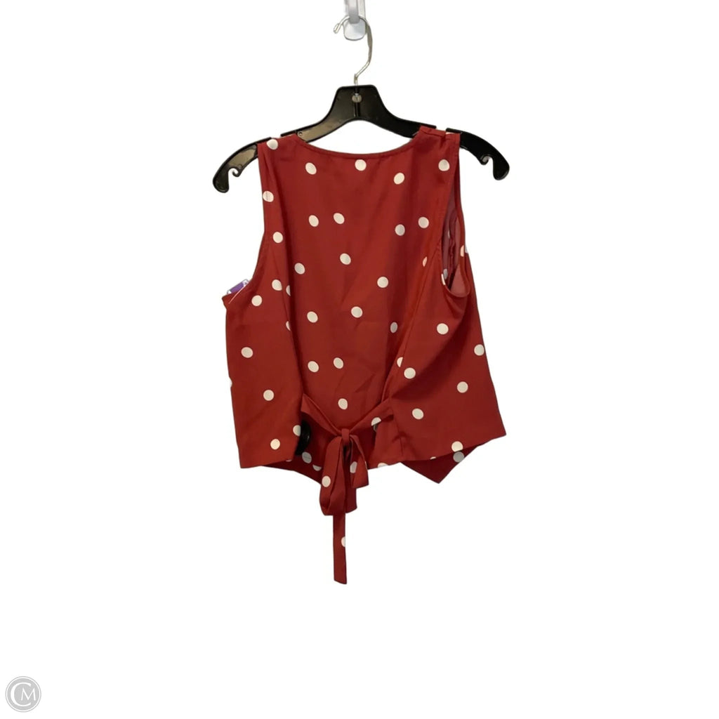 Top Sleeveless By Lc Lauren Conrad In Red, Size: S
