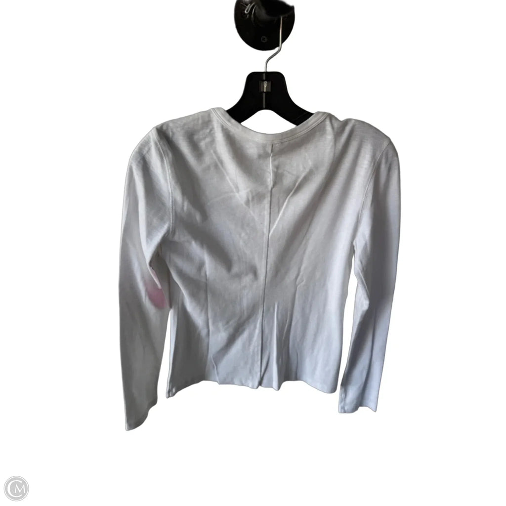 Top Long Sleeve By Banana Republic In White, Size: Xs
