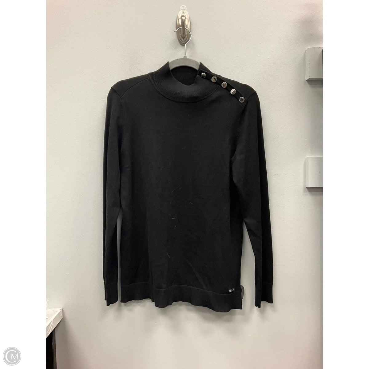 Sweater By Calvin Klein In Black, Size: S