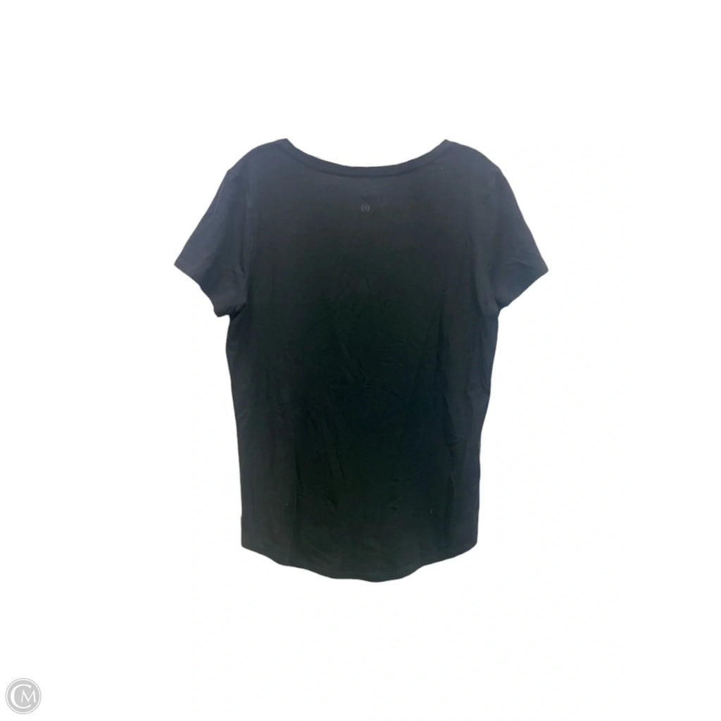 Athletic Top Short Sleeve By Lululemon In Black, Size: 8