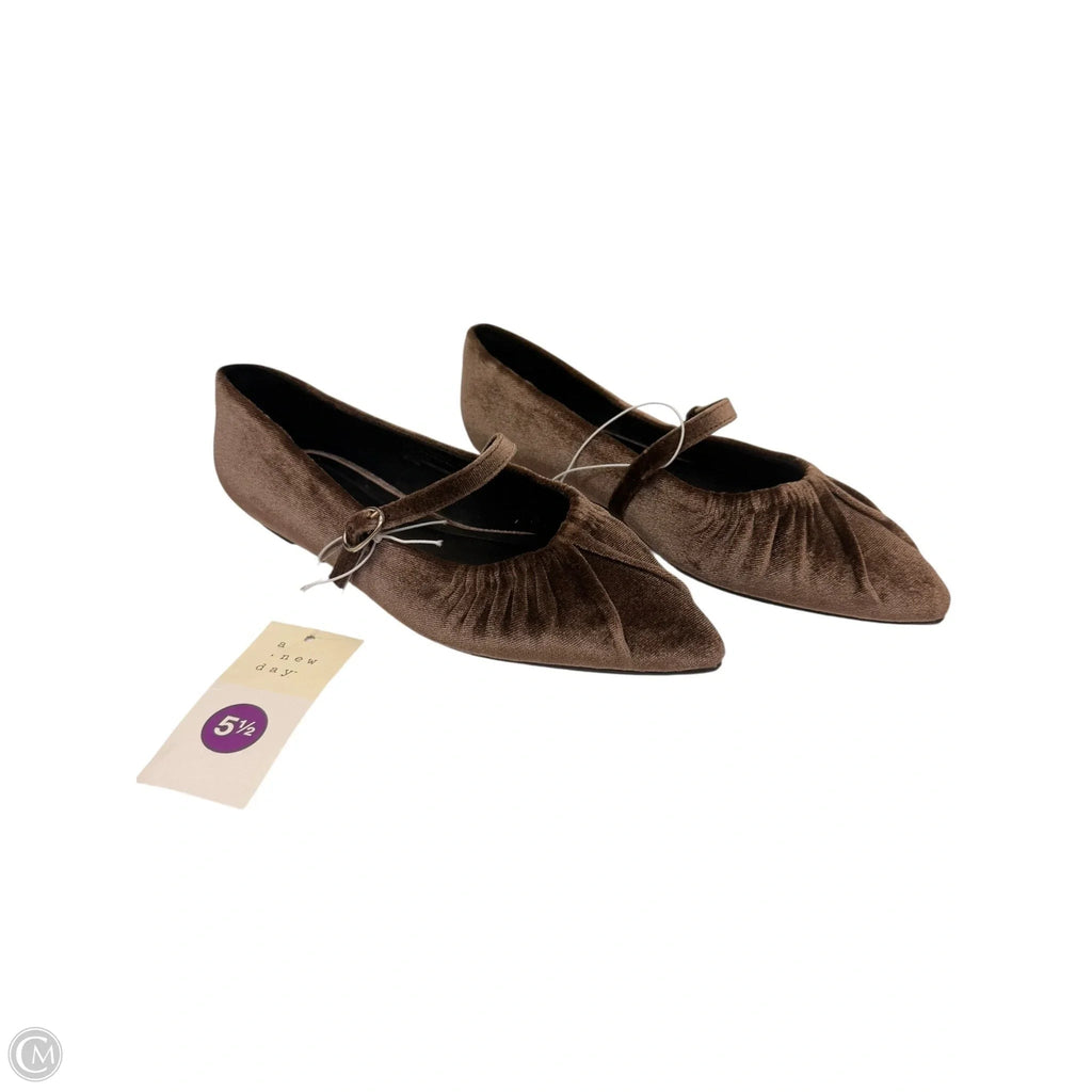Shoes Flats By A New Day In Brown, Size: 5.5