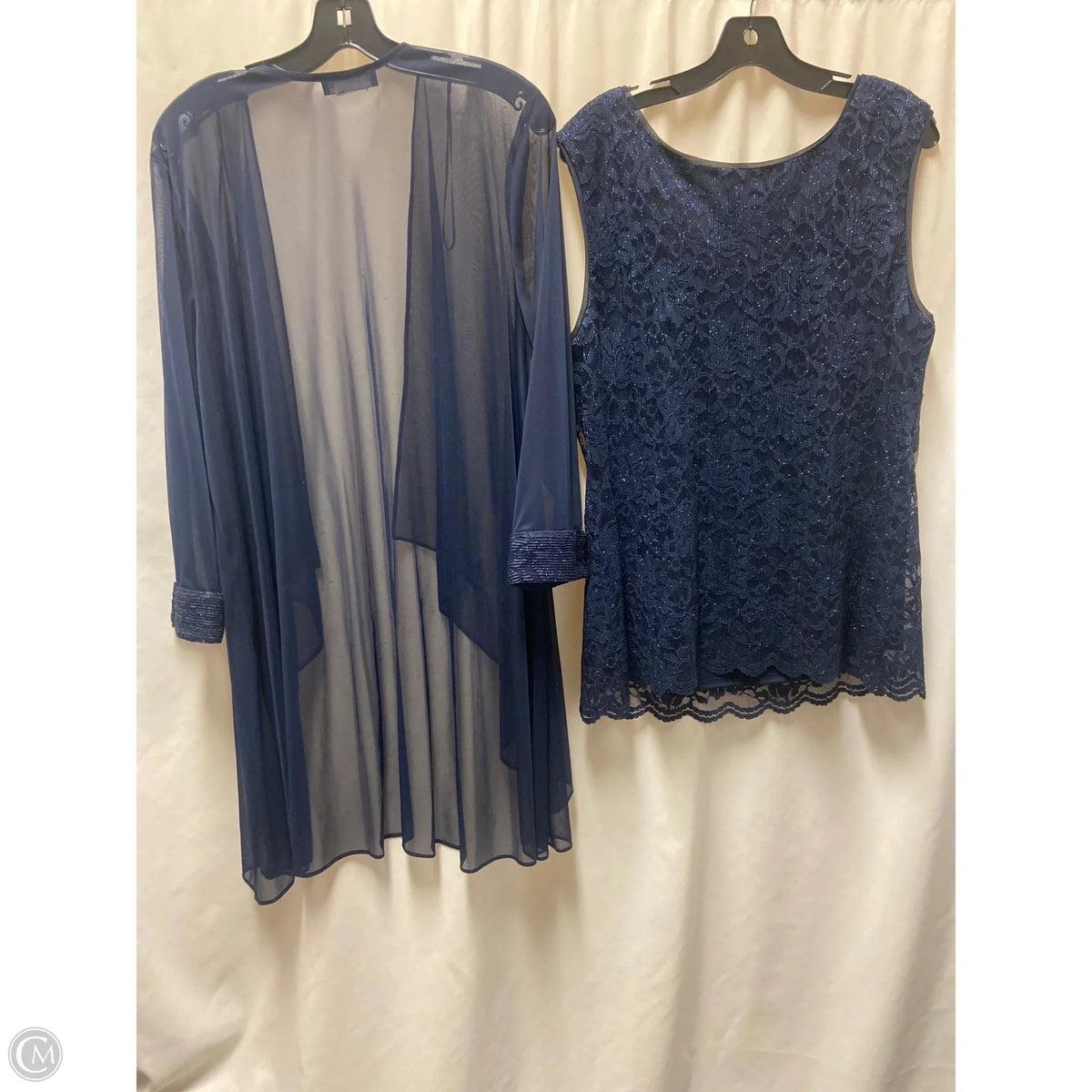 Pants Suit 2pc By Clothes Mentor In Navy, Size: L