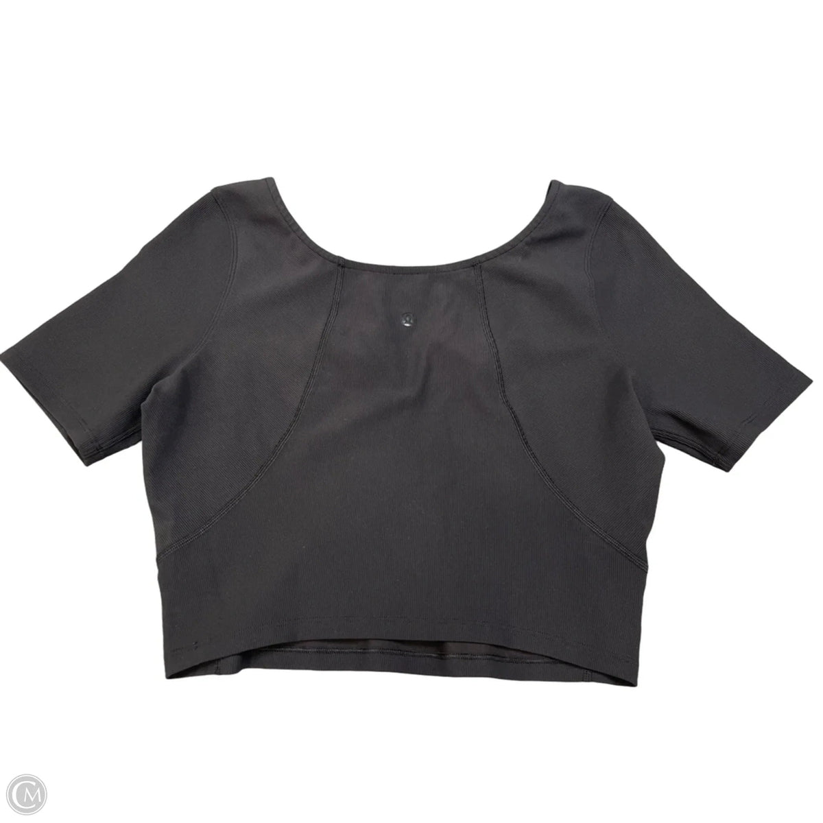 Athletic Top Short Sleeve By Lululemon In Black, Size: S