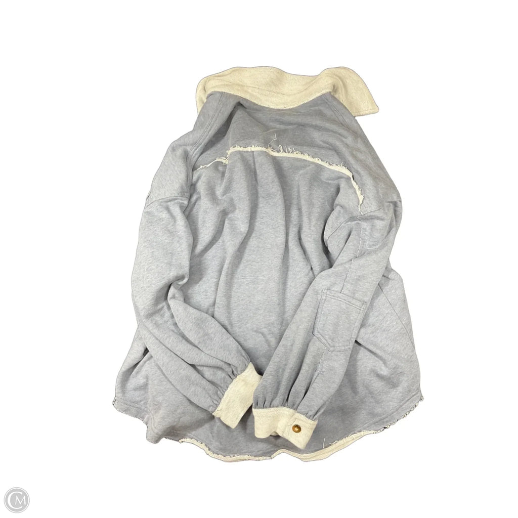 Jacket Shirt By Pol In Blue, Size: M