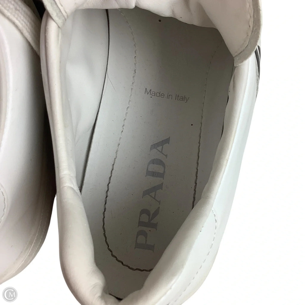 Shoes Luxury Designer By Prada In White, Size: 40.5