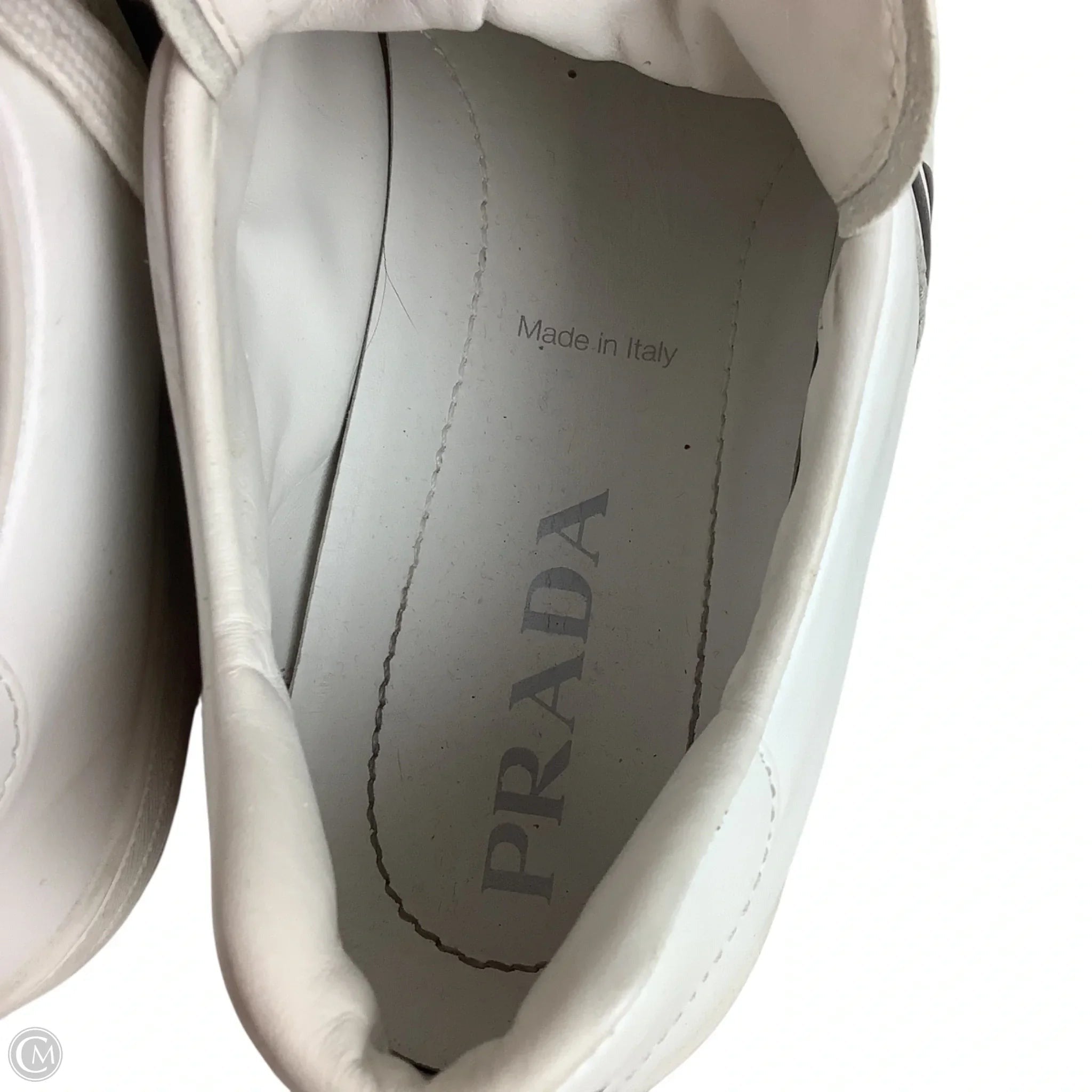 Shoes Luxury Designer By Prada In White, Size: 40.5