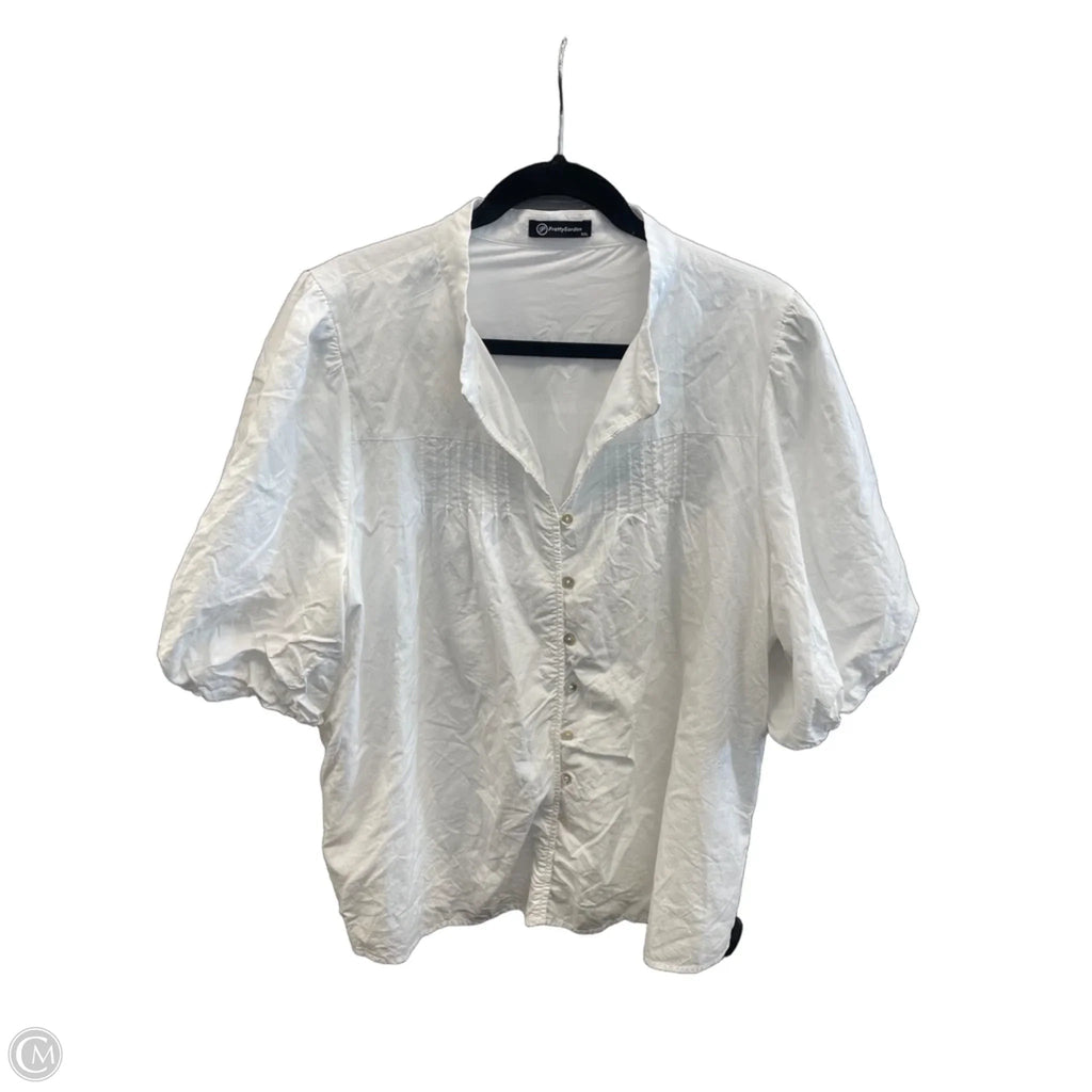 Top Short Sleeve By Prettygarden In White, Size: Xxl