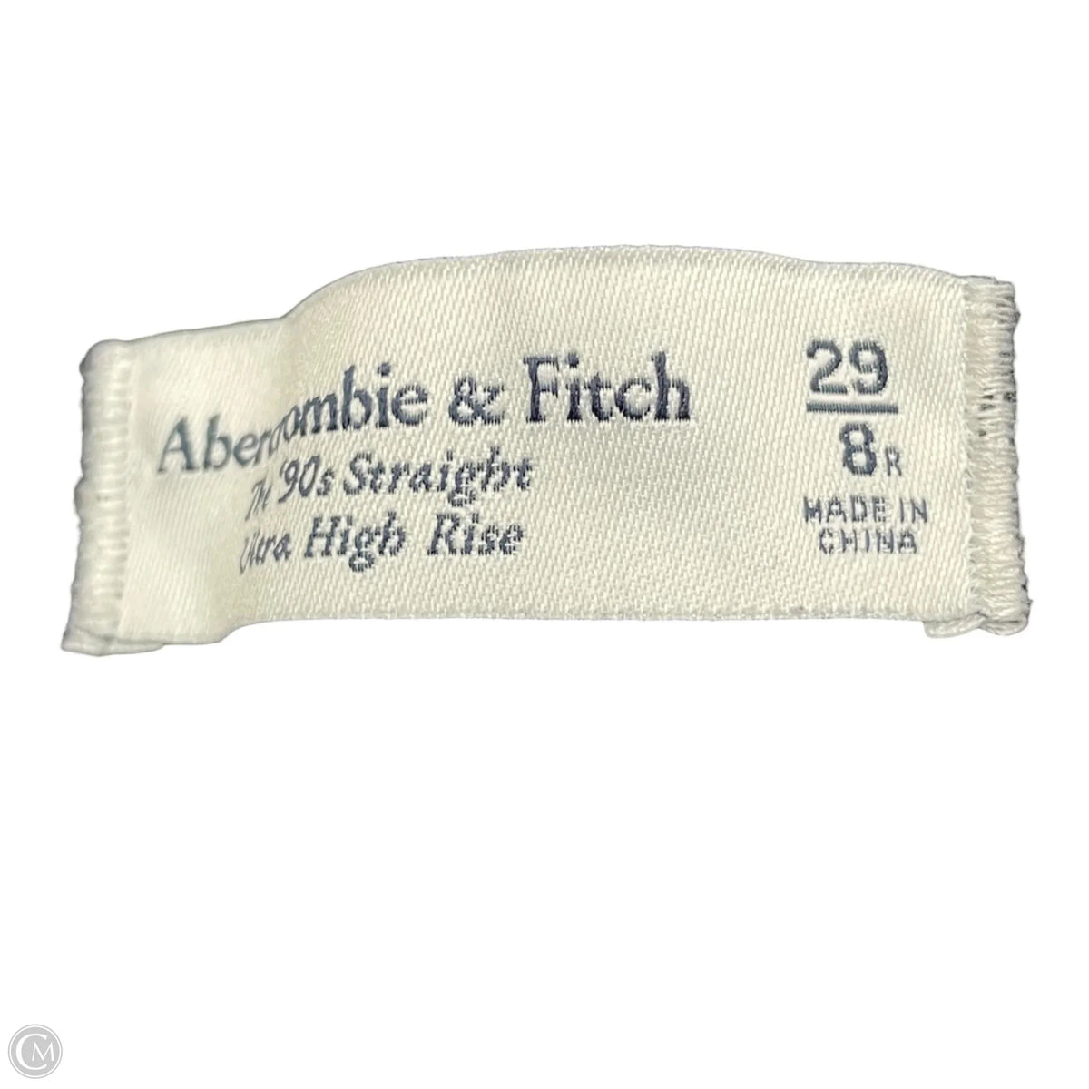 Jeans Straight By Abercrombie And Fitch In Black Denim, Size: 8