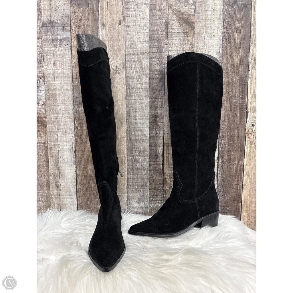 Boots Knee Heels By Nine West In Black, Size: 6.5