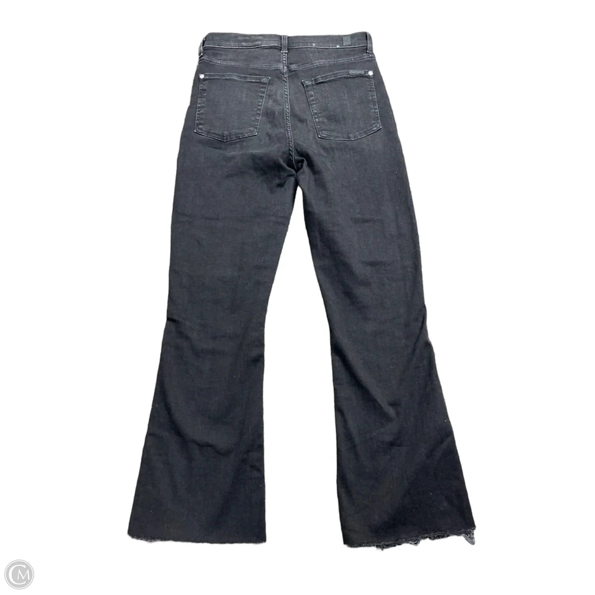 Jeans Boot Cut By 7 For All Mankind In Black Denim, Size: 4