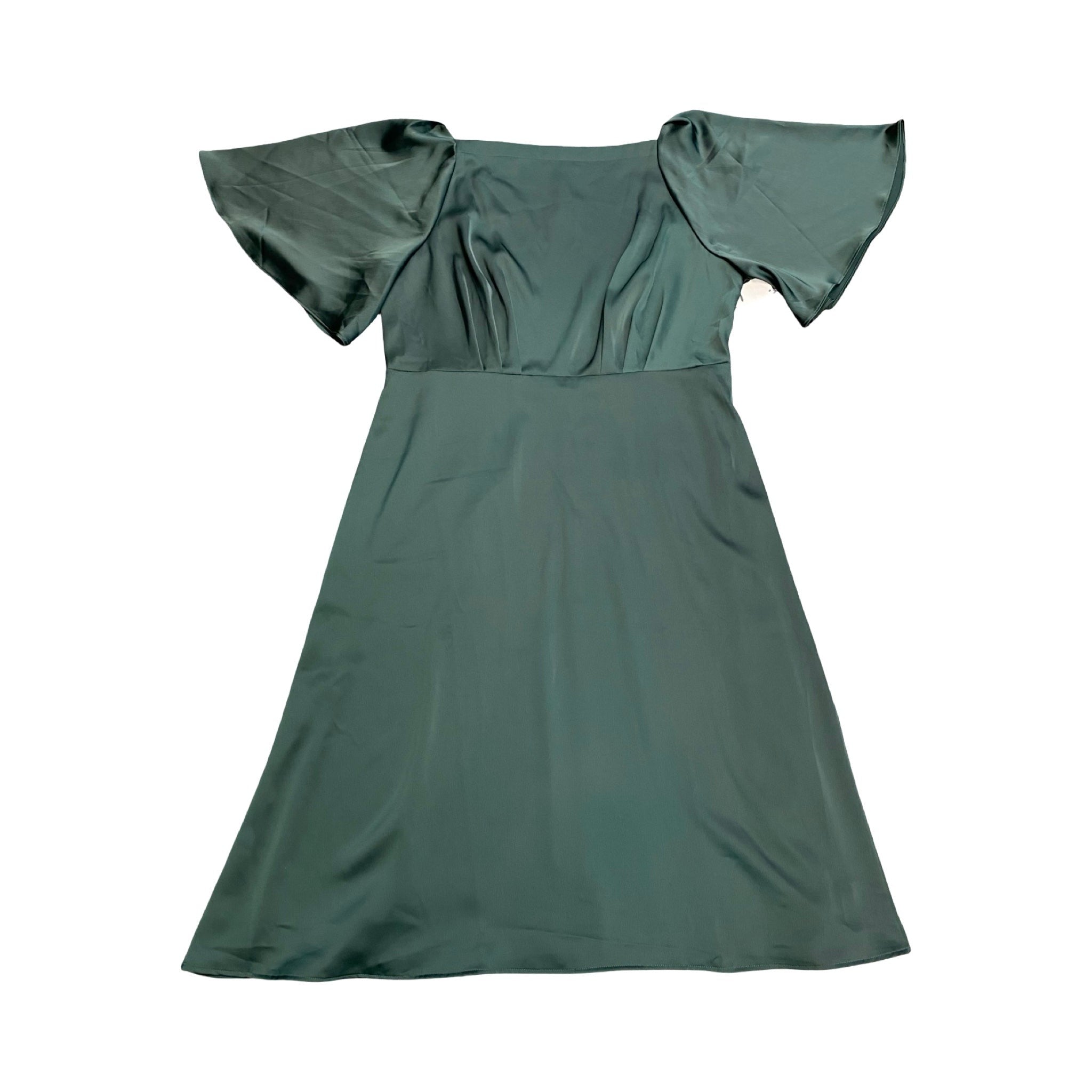 Dress Casual Midi By Banana Republic In Green, Size:16