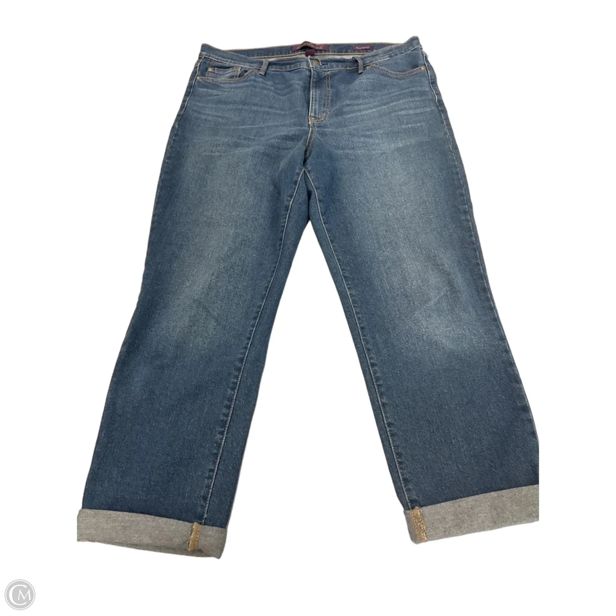Jeans Boyfriend By Gloria Vanderbilt In Blue Denim, Size: 14