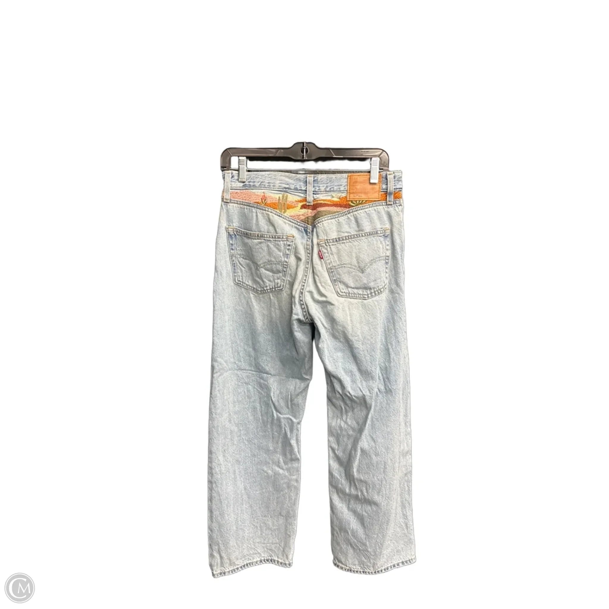 Jeans Straight By Levis In Blue Denim, Size: 4