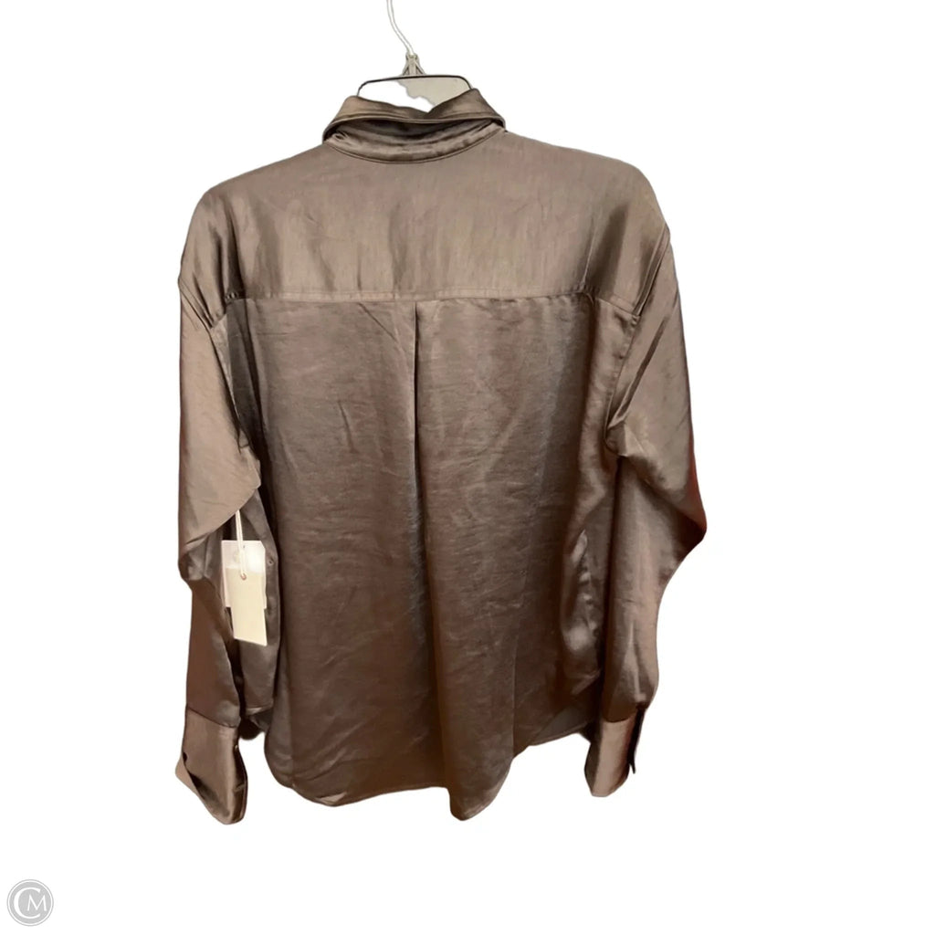 Blouse Long Sleeve By Good American In Black, Size: Xs