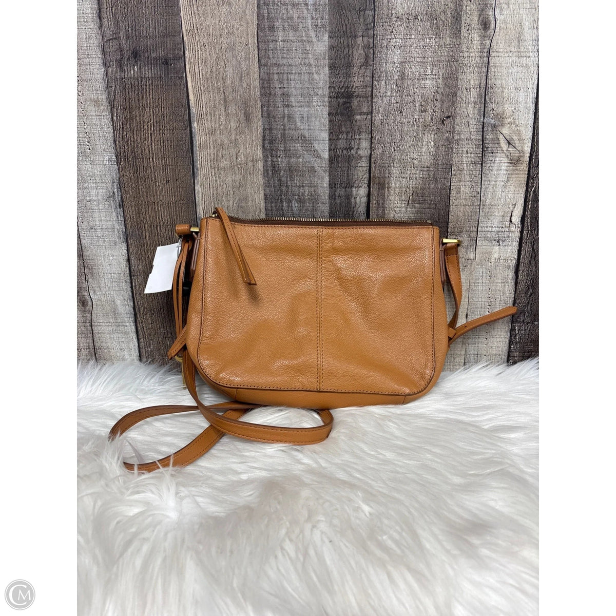 Crossbody Leather By Fossil, Size: Medium