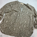 Top Long Sleeve By Michael By Michael Kors In Snakeskin Print, Size: Xl