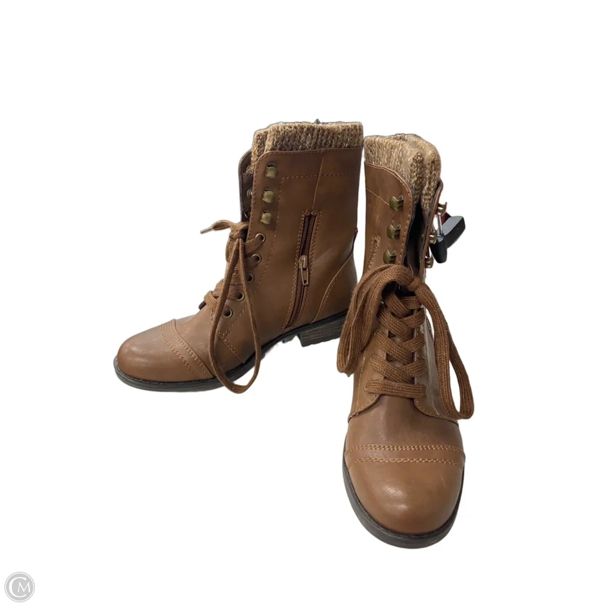 Boots Ankle Flats By Limelight In Brown, Size: 7