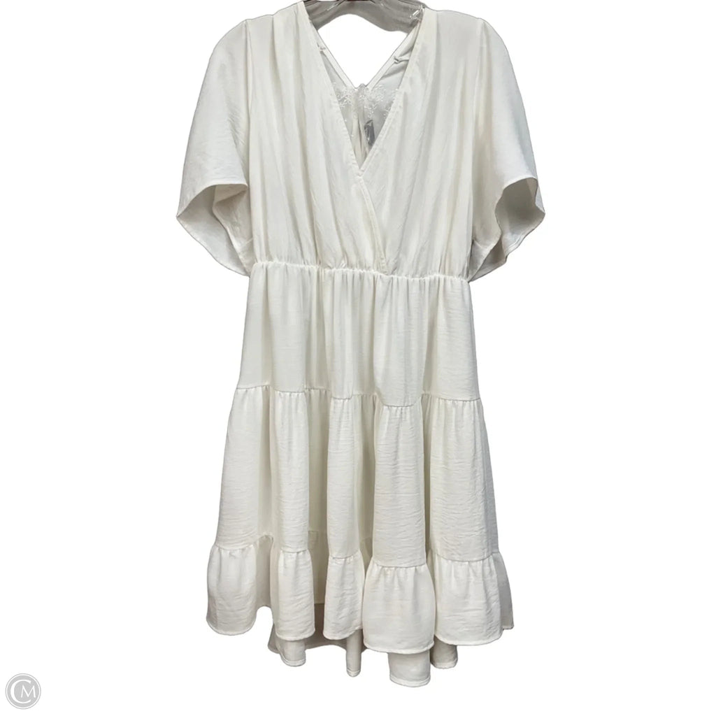 Dress Casual Short By Arula In White, Size: 1x