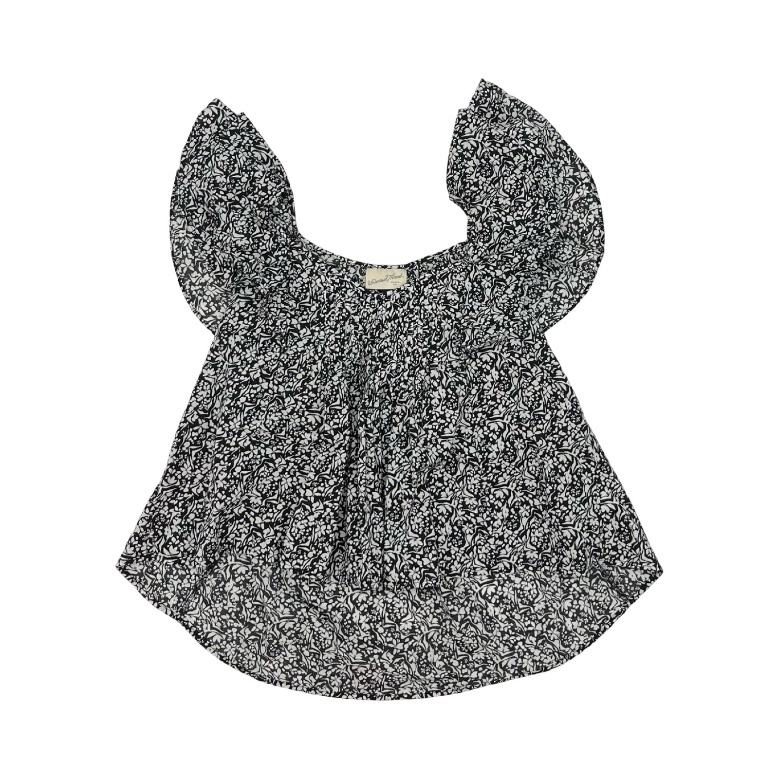 Blouse Ss By Universal Thread In Black & White, Size:M