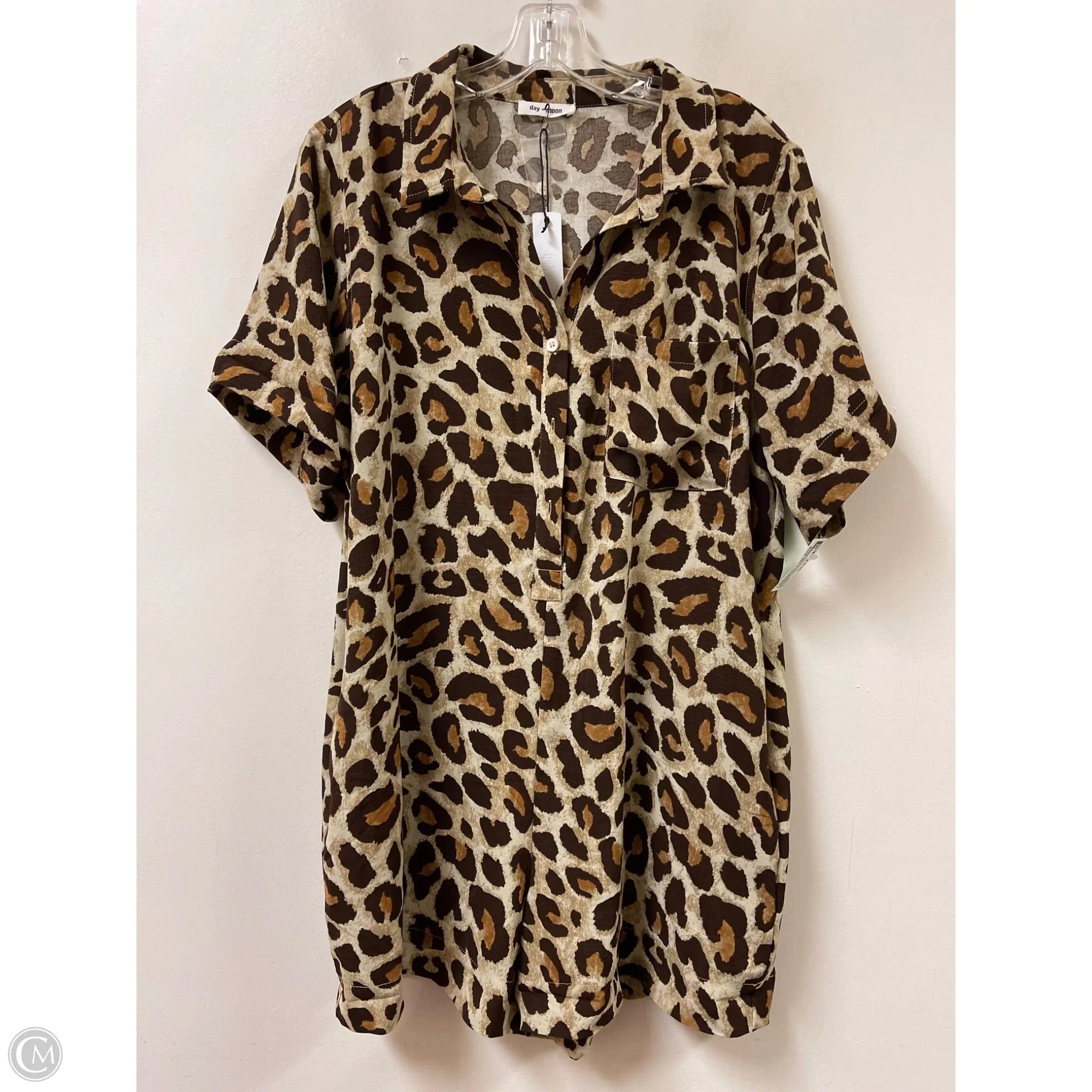 Romper By Day + Moon In Leopard Print, Size: M