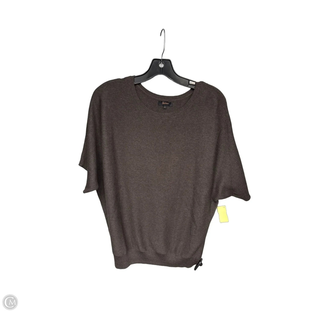 Top Short Sleeve By Quince In Brown, Size: S