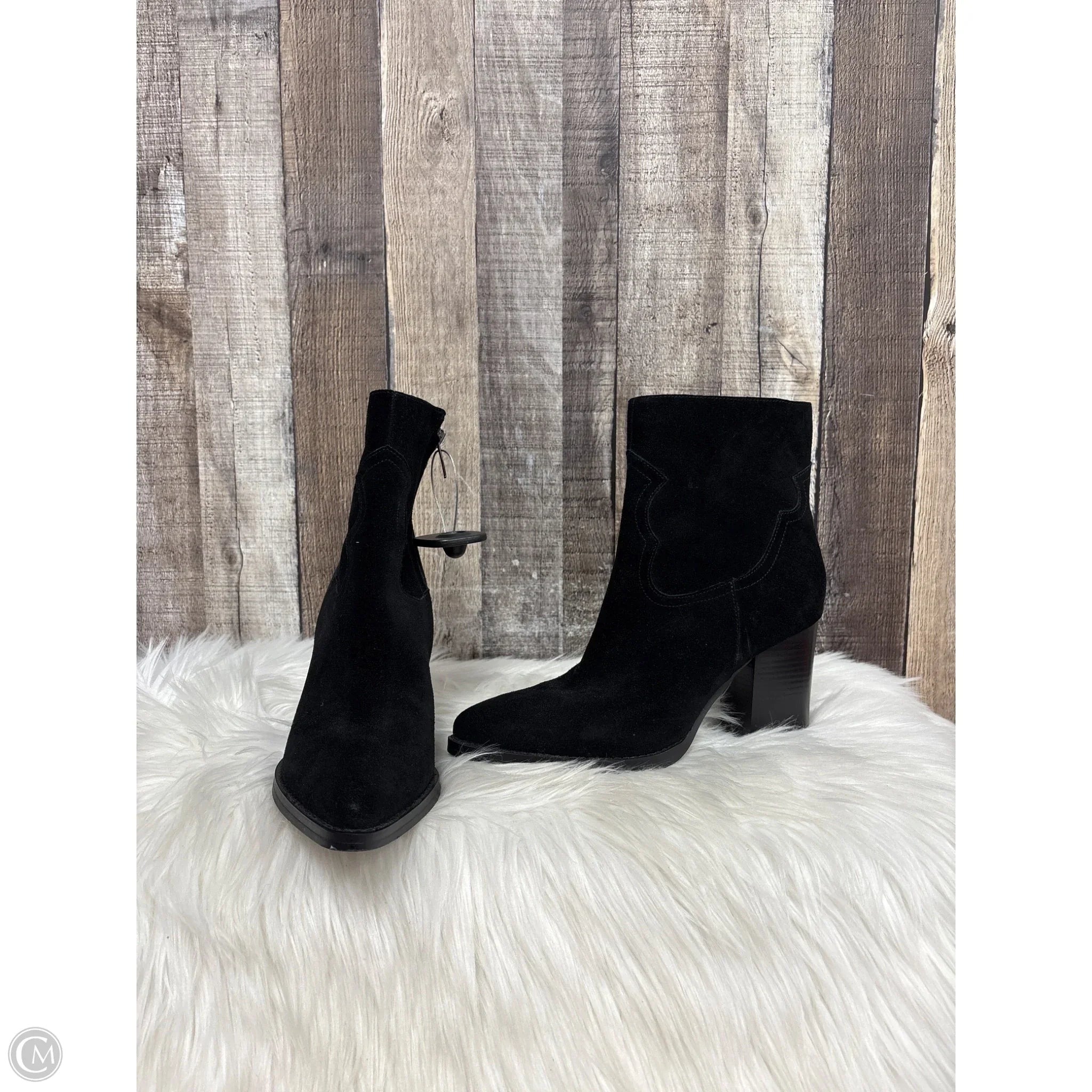 Boots Ankle Heels By Nine West In Black, Size: 7