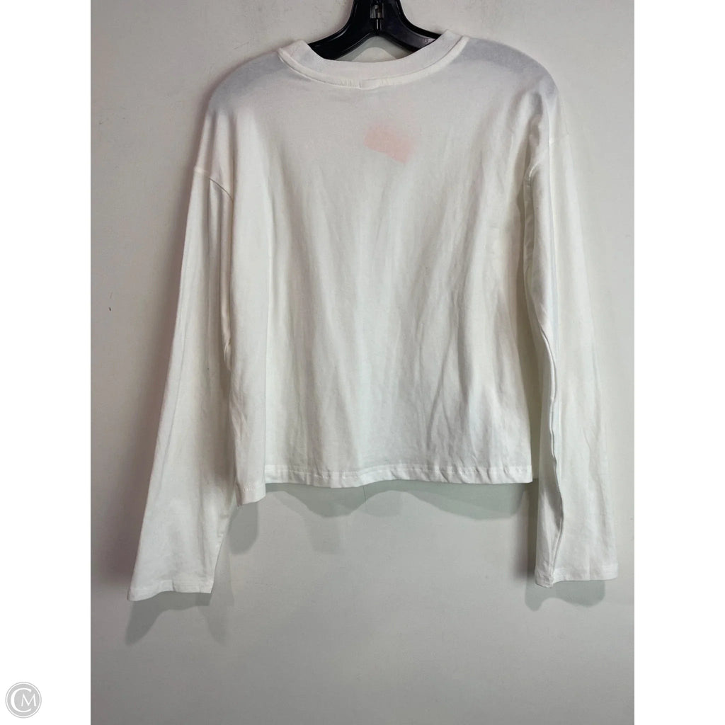 Athletic Top Long Sleeve Crewneck By 90 Degrees By Reflex In White, Size: Xs
