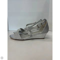 Sandals Heels Kitten By Dream Pairs In Silver, Size: 9