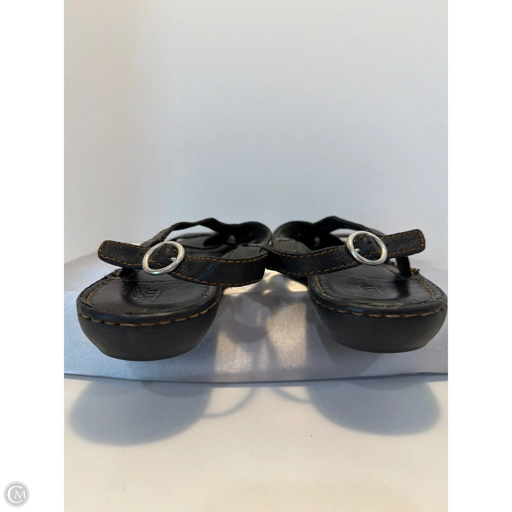 Sandals Flats By Born In Black, Size: 9