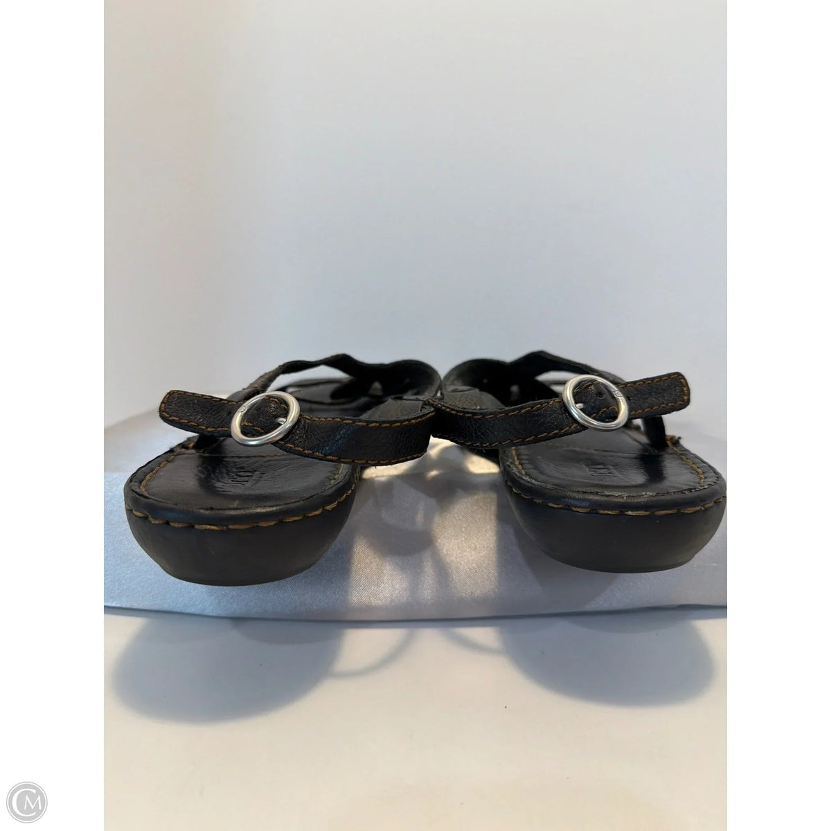 Sandals Flats By Born In Black, Size: 9