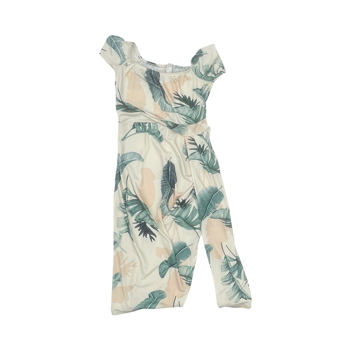 Dress Party Long By Clothes Mentor In Cream & Green, Size:Xl