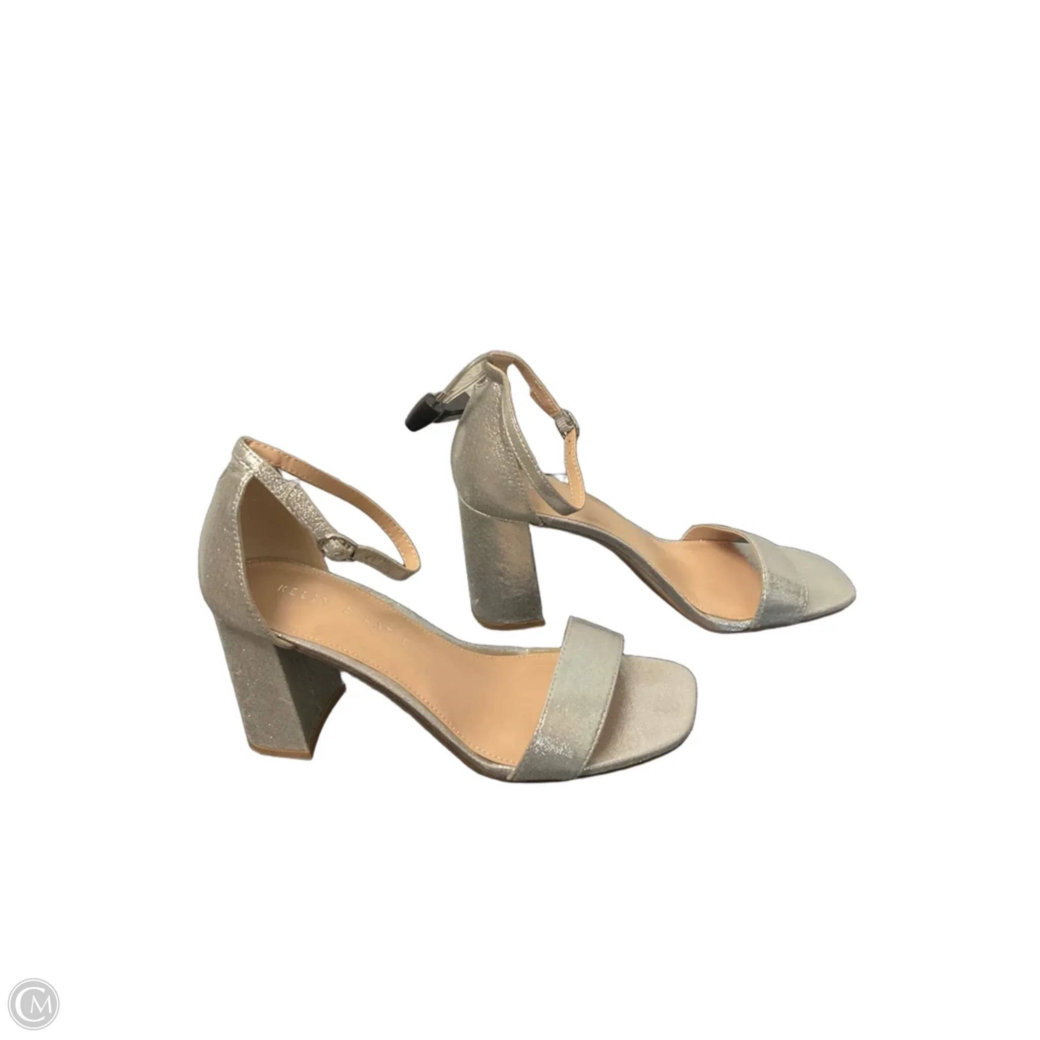 Shoes Heels Block By Kelly And Katie In Silver, Size: 8