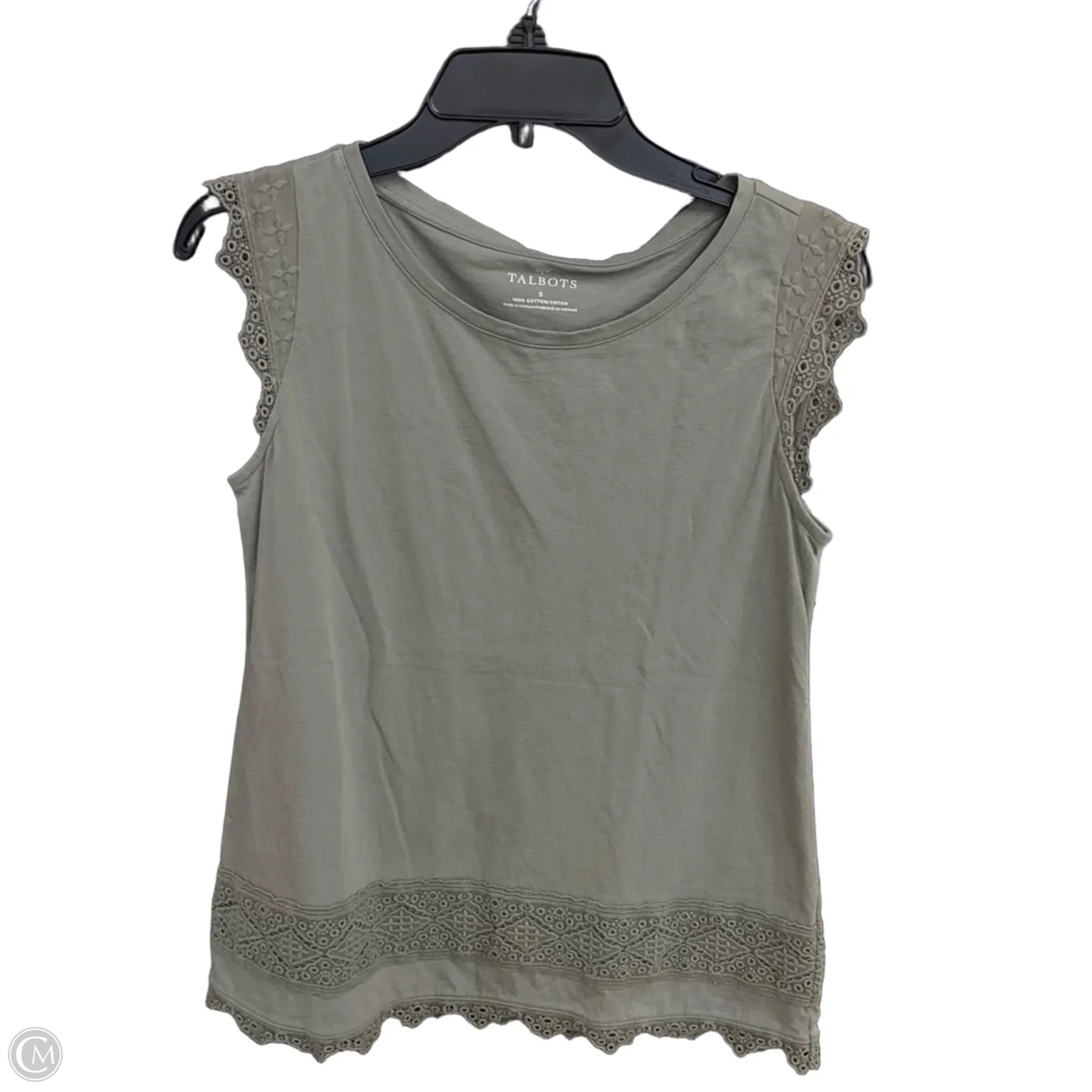 Top Sleeveless By Talbots In Green, Size: S