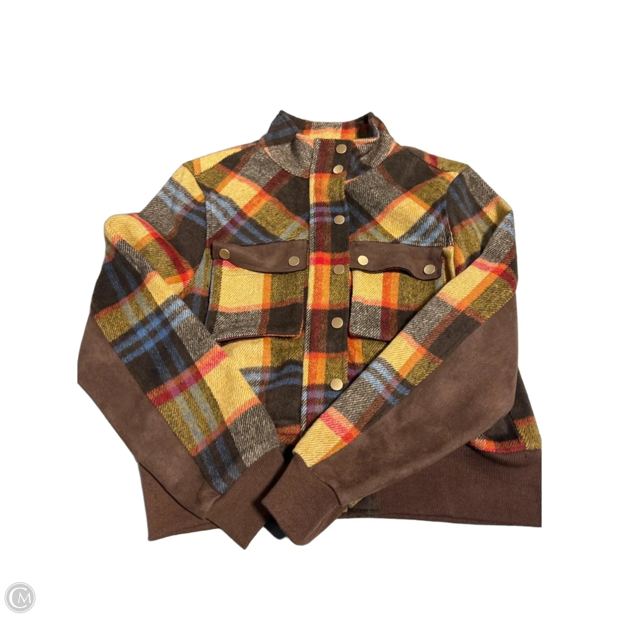 Jacket Fleece By Fate In Plaid Pattern, Size: S