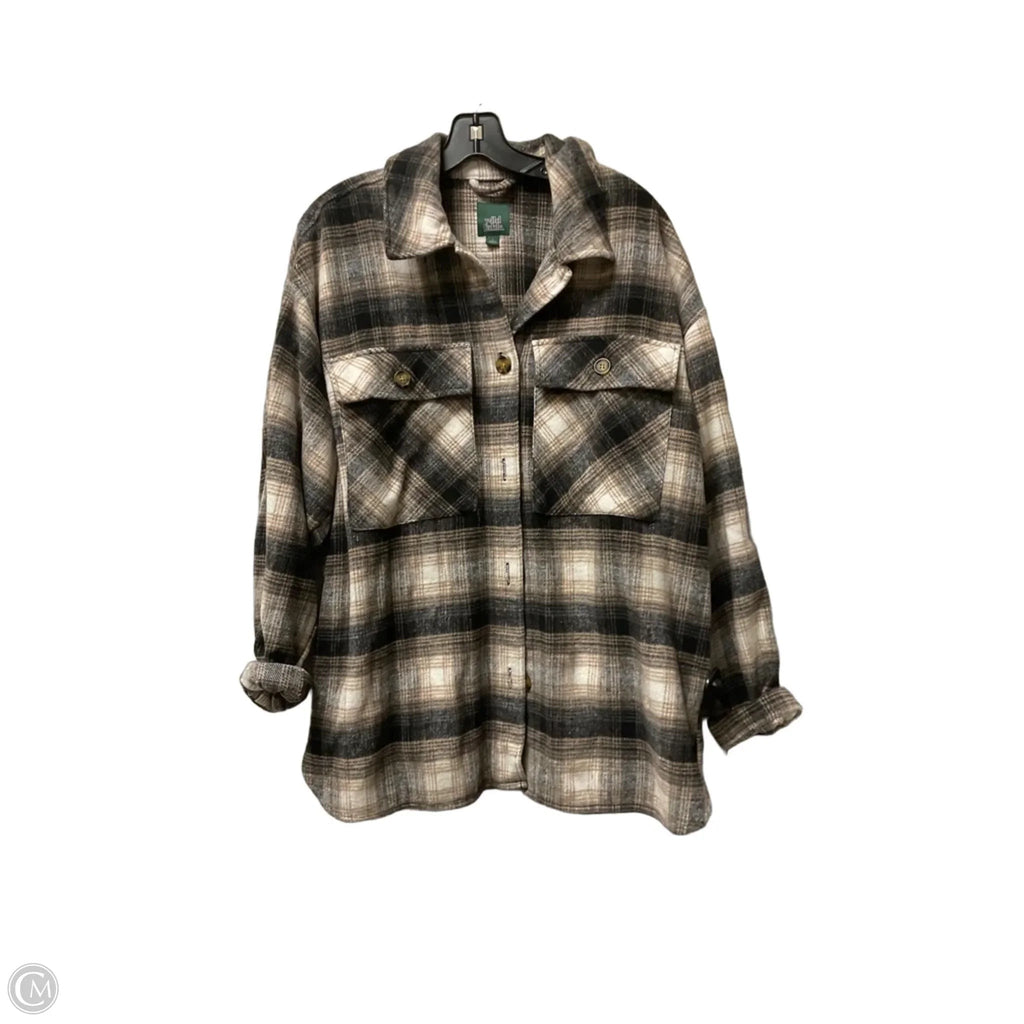 Coat Other By Wild Fable In Plaid Pattern, Size: L